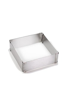 Ayarlanabilir Kare Pasta Kalıbı / Turta Çemberi 20x40 Cm Ayarlanabilir Kare Pasta Kalıbı / Turta Çemberi 20x40 Cm