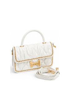 Kriste Bell Kadın El Ve Omuz Çantası Kapitone Büzgülü Gold Zincirli Çapraz Askılı Şık Gece Ve Günlük Çanta 27051 Beyaz Kriste Bell Kadın El Ve Omuz Çantası Kapitone Büzgülü Gold Zincirli Çapraz Askılı Şık Gece Ve Günlük Çanta 27051 Beyaz