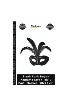 Siyah Renk Rugan Kaplama Siyah Tüylü Parti Maskesi 18x20 Cm Gece Gereci Balolar İçin Eğlence Ürünü " Siyah Renk Rugan Kaplama Siyah Tüylü Parti Maskesi 18x20 Cm Gece Gereci Balolar İçin Eğlence Ürünü "