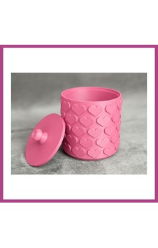 Gees Global 3d Baskı Kalp Desenli Kapaklı Saklama Kutusu - İki Renkli Organizer - Pembe Gbzs Gees Global 3d Baskı Kalp Desenli Kapaklı Saklama Kutusu - İki Renkli Organizer - Pembe Gbzs