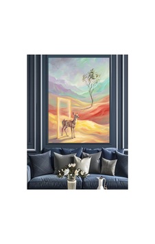 Çöl Kapısından Geçen Küçük Ceylan Yağlı Boya Dokulu Kanvas Tablo Canvas Tablosu Çöl Kapısından Geçen Küçük Ceylan Yağlı Boya Dokulu Kanvas Tablo Canvas Tablosu