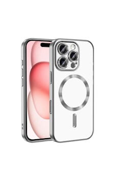Teknomoda Apple Uyumlu iPhone 16 Pro Kılıf Kamera Lens Korumalı Renkli Magsafe Şarj Şeffaf Silikon Gümüş Teknomoda Apple Uyumlu iPhone 16 Pro Kılıf Kamera Lens Korumalı Renkli Magsafe Şarj Şeffaf Silikon Gümüş