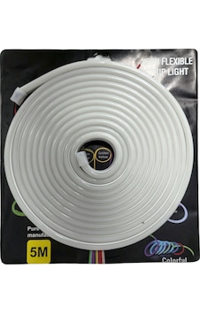 Neon Şerit Led 12v 8x16 Mm 5 Metre Kesilebilir Bağlantı Aparatlı Beyaz / Laam439