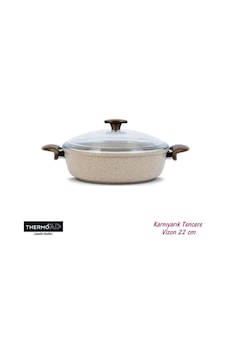 Thermoad Granit Döküm Karnıyarık Vizon Renk Tencere 22 CM Thermoad Granit Döküm Karnıyarık Vizon Renk Tencere 22 CM