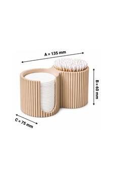 Makyaj Pamuğu Ve Kulak Çubuğu Organizeri 13cmx6cmx7cm Bej Makyaj Pamuğu Ve Kulak Çubuğu Organizeri 13cmx6cmx7cm Bej