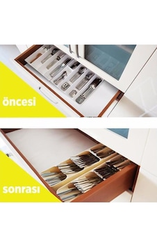 Mcblue 5 Bölmeli Çekmece Kaşıklık + Bıçaklık Beyaz