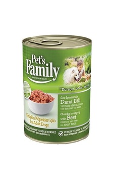 Pet's Family Dana Etli Konserve Yetişkin Köpek Maması 12 x 400 G