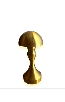 Dekoratif Metal Gold Mantar Kablosuz Masa Lambası