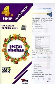 4.Sınıf Sosyal Bilgiler Yaprak Test Açı Yayın N11.7854 4.Sınıf Sosyal Bilgiler Yaprak Test Açı Yayın N11.7854