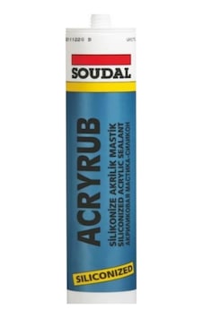 Soudal Silikonize Mastik Beyaz 500gr Soudal Acryrub Silikonize Mastik Diğer