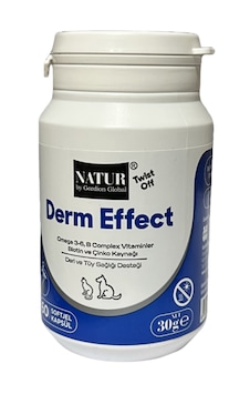 Natur Derm Effect 60 Soft Jel Kedi/köpek Deri Ve Tüy Desteği Omega 3-6, Çinko Natur Derm Effect 60 Soft Jel Kedi/köpek Deri Ve Tüy Desteği Omega 3-6, Çinko