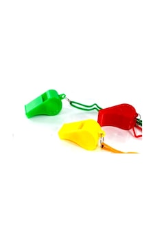 Plastik Düdük Renkli İpli - 3 Adet 3+ Yaş Plastik Düdük Renkli İpli - 3 Adet 3+ Yaş