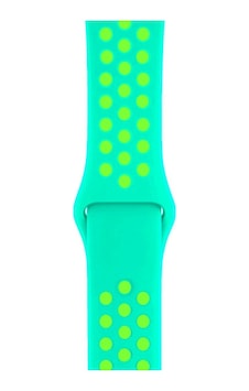 Apple Uyumlu Watch 38-40mm Silikon Kayış - Su Yeşili / Sarı Apple Uyumlu Watch 38-40mm Silikon Kayış - Su Yeşili / Sarı