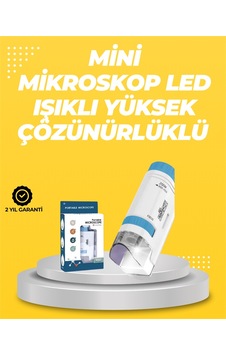 Lexroo Taşınabilir Led Işıklı Cep Mikroskop 80x 200x Büyütme Lexroo Taşınabilir Led Işıklı Cep Mikroskop 80x 200x Büyütme
