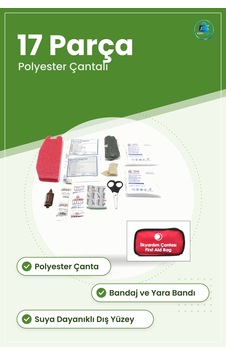 İlk Yardım Seti 17 Parça Polyester Çantalı Ev Araç Ve İş Yeri Sey İlk Yardım Seti 17 Parça Polyester Çantalı Ev Araç Ve İş Yeri Sey