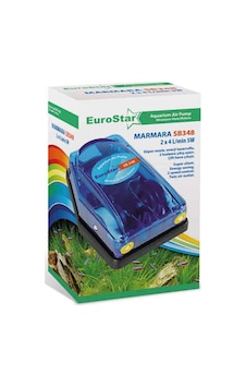 Eurostar Akvaryum Hava Motoru Çift Çıkışlı 5W Eurostar Akvaryum Hava Motoru Çift Çıkışlı 5W