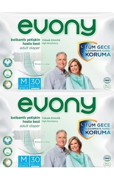 Evony Belbantlı Yetişkin Hasta Bezi Medium 30 Lu X 2 Adet PKT.EVONY.033 M