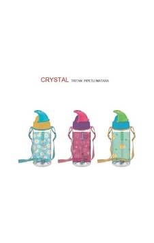 Gıpta Crystal Tritan Desenli Pipetli Matara 500 Cc Mavi Gıpta Crystal Tritan Desenli Pipetli Matara 500 Cc Mavi