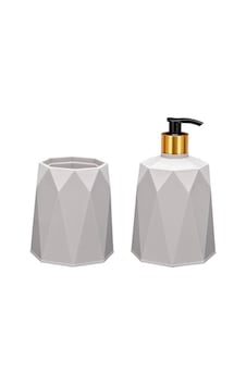Omnipazar Elf-577 Geo 2'li Diş Fırçalık Ve Sıvı Sabunluk Lavabo Takımı Gri Omnipazar Elf-577 Geo 2'li Diş Fırçalık Ve Sıvı Sabunluk Lavabo Takımı Gri