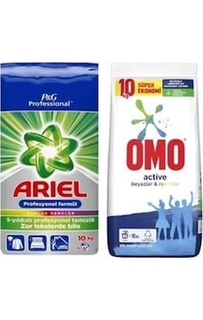Omo Matik 10 KG + Ariel Matik 10 KG Renkliler için Çamaşır Deterjanı Omo Matik 10 KG + Ariel Matik 10 KG Renkliler için Çamaşır Deterjanı