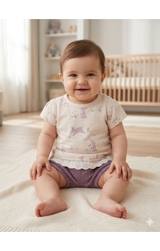 Babydoll 2li Takım Babyhi Mor Açık Mor