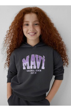 Mavi Logo Baskılı Kapüşonlu Antrasit Kız Çocuk Sweatshirt M7s10179-70087 Mavi Logo Baskılı Kapüşonlu Antrasit Kız Çocuk Sweatshirt M7s10179-70087