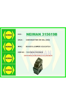 Cam Anahtarı Ön Sol Sağ Boxer Iı-jumper Iı Gldısptm - 3 Ducato Iı Cam Anahtarı Ön Sol Sağ Boxer Iı-jumper Iı Gldısptm - 3 Ducato Iı