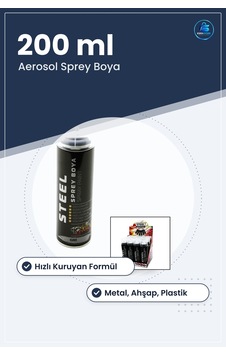 Gri Sprey Boya 200ml Hızlı Kuruyan Yüksek Örtücülük Metal Ahşap P Gri Sprey Boya 200ml Hızlı Kuruyan Yüksek Örtücülük Metal Ahşap P