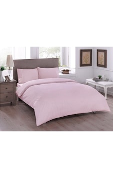 Taç Ranforce Çift Kişilik Nevresim Takımı Basic Pembe Taç Ranforce Çift Kişilik Nevresim Takımı Basic Pembe