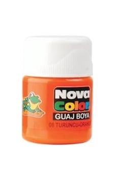Nova Color Guaj Boya Turuncu Şişe - 4 Adet Turuncu