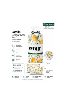 Evnur Home Limonlu Lastikli Çarşaf Seti Battal Boy Çok Renkli Evnur Home Limonlu Lastikli Çarşaf Seti Battal Boy Çok Renkli