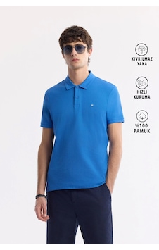 Avva Erkek Saks Kıvrılmaz Polo Yaka %100 Pamuk Basic Regular Fit T-shirt B001032 Saks Mavi Avva Erkek Saks Kıvrılmaz Polo Yaka %100 Pamuk Basic Regular Fit T-shirt B001032 Saks Mavi