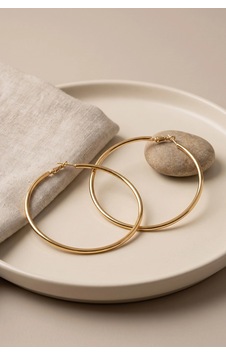 Bay 316l Çelik Gold Renk 66 Mm Halka Küpe Najmaddin Standart Bay 316l Çelik Gold Renk 66 Mm Halka Küpe Najmaddin Standart