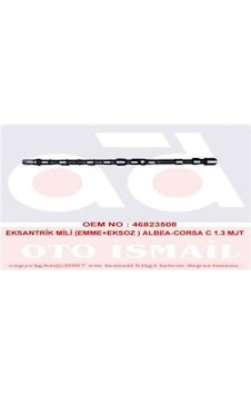 GEMSAFT FTALB01 Eksantrik Mili Palio Albea Doblo Fiorino / Astra Corsa 1.3 Jtd 1.3 Cdtı 16V Emme Egzoz Takım GEMSAFT FTALB01 Eksantrik Mili Palio Albea Doblo Fiorino / Astra Corsa 1.3 Jtd 1.3 Cdtı 16V Emme Egzoz Takım