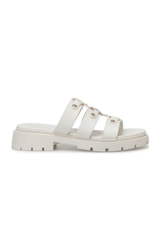 Nine West Mınt 4fx Kırık Beyaz Kadın Düz Terlik Beyaz