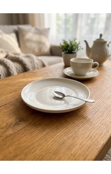 Tulu Porselen Marianna Semazen 21 Cm Pasta Tabağı Krem Sade Kırık Beyaz Tulu Porselen Marianna Semazen 21 Cm Pasta Tabağı Krem Sade Kırık Beyaz
