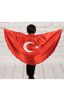 Denbu Tekstil 29 Ekim Özel Türk Bayraklı Kırmızı Gösteri Pelerini Kırmızı Denbu Tekstil 29 Ekim Özel Türk Bayraklı Kırmızı Gösteri Pelerini Kırmızı