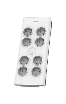 Philips SPN7080WA/62 900J 8'li Akım Korumalı Priz 2 Metre Beyaz Philips SPN7080WA/62 900J 8'li Akım Korumalı Priz 2 Metre Beyaz