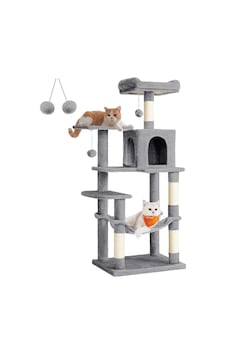 Pct161w01 Tırmalama Ağacı, 143 Cm Yüksekliğinde, Kedi Ağacı, Çok Katlı Kedi Evi, 4 Tırmalama Sütunu, 2 Platfo Pct161w01 Tırmalama Ağacı, 143 Cm Yüksekliğinde, Kedi Ağacı, Çok Katlı Kedi Evi, 4 Tırmalama Sütunu, 2 Platfo