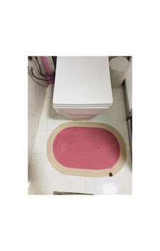 Jüt,hasır,tek Li,banyo Paspası,bohem Tarzı Banyo Takımı, Paspas/40x60 Pembe Pembe Jüt,hasır,tek Li,banyo Paspası,bohem Tarzı Banyo Takımı, Paspas/40x60 Pembe Pembe