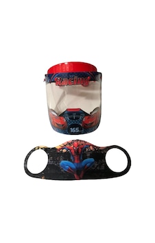 Gürbey Racing Baskılı Çocuk Siperlik + Spiderman Desenli Çocuk Maske Gürbey Racing Baskılı Çocuk Siperlik + Spiderman Desenli Çocuk Maske