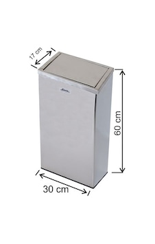 Paslanmaz Metal Dokunmatik Kapaklı Çöp Kovası 30 Litre Paslanmaz Metal Dokunmatik Kapaklı Çöp Kovası 30 Litre