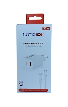 Compaxe Cta-350tı 35w 5v 3a Pd-qc+ Type-c To Lightning Şarj Kablo Compaxe Cta-350tı 35w 5v 3a Pd-qc+ Type-c To Lightning Şarj Kablo
