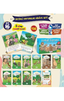 Orka 1. Sınıf Sevimli Hayvanlar Hikaye Seti 10 Kitap