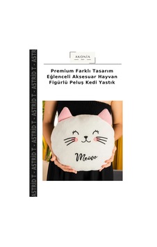Premium Farklı Tasarım Eğlenceli Aksesuar Hayvan Figürlü Peluş Kedi Yastık Premium Farklı Tasarım Eğlenceli Aksesuar Hayvan Figürlü Peluş Kedi Yastık