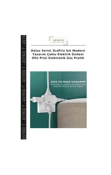Delux Serisi 3lüpriz Şık Modern Tasarım Çoklu Elektrik Ünitesi Ofis Prizi Elektronik Güç Pratik Delux Serisi 3lüpriz Şık Modern Tasarım Çoklu Elektrik Ünitesi Ofis Prizi Elektronik Güç Pratik