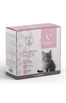 VETDELUXE Kitty Milk Hamile ve Yavru Kediler İçin Taurinli ve Vitaminli Kedi Süt Tozu 150 gr