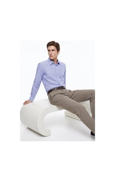 Fabrika Maydos 603 Koyu Mavi Erkek Alttan Britli Çizgili Slim Fit Gömlek Fabrika Maydos 603 Koyu Mavi Erkek Alttan Britli Çizgili Slim Fit Gömlek