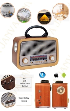 Nostaljik Radyo Mp3 Bt Eskitme Müzik Çalar Telefona Bağlanma Usb Şarjlı Dekoratif Nostaljik Radyo Mp3 Bt Eskitme Müzik Çalar Telefona Bağlanma Usb Şarjlı Dekoratif