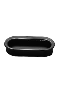 Plastik Oval Gömme Kulp Siyah 35x70